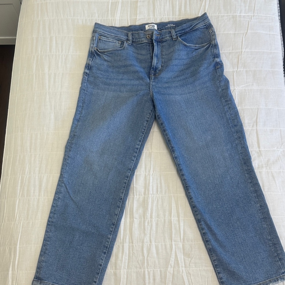 Kensie Straight-Leg Jeans in Blue Wash